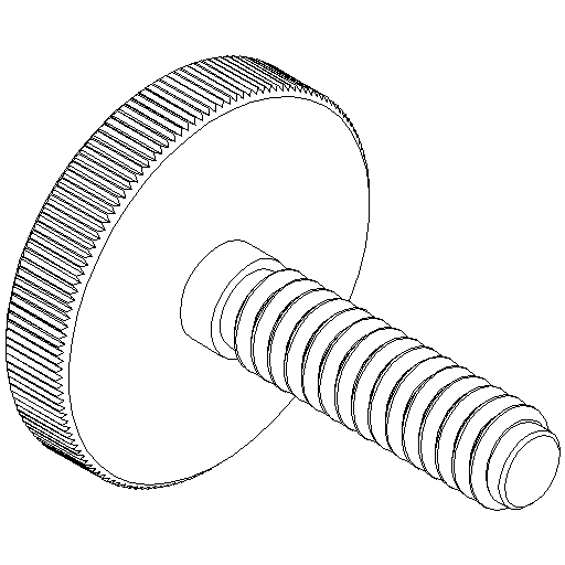 M5x20 knurled screw