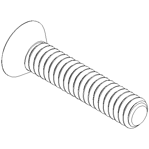 M4x20 Countersunk head screw with cross recess (SP9)