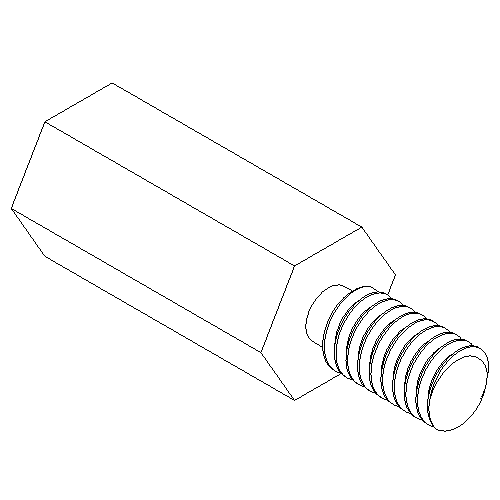 Spacer bolt SW7x15mm