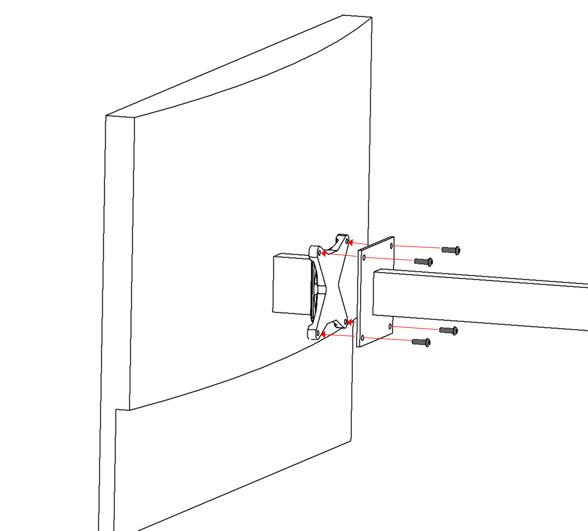 hp2xf-o VESA adapter (V2)